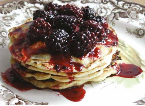 Blackberry with Pancakes from Eat your Weeds - a book that celebrates nature's bounty
