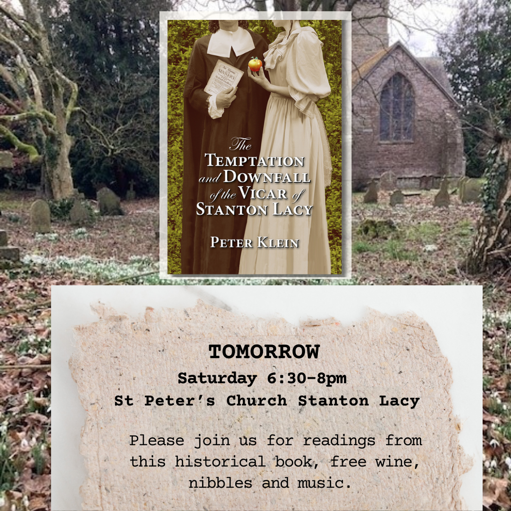 Join us tomorrow for an evening of historical intrigue - Temptation and Downfall of the Vicar of Stanton Lacy