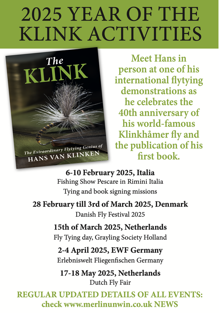 Meet Hans van Klinken in 2025 at international flytying fairs and events